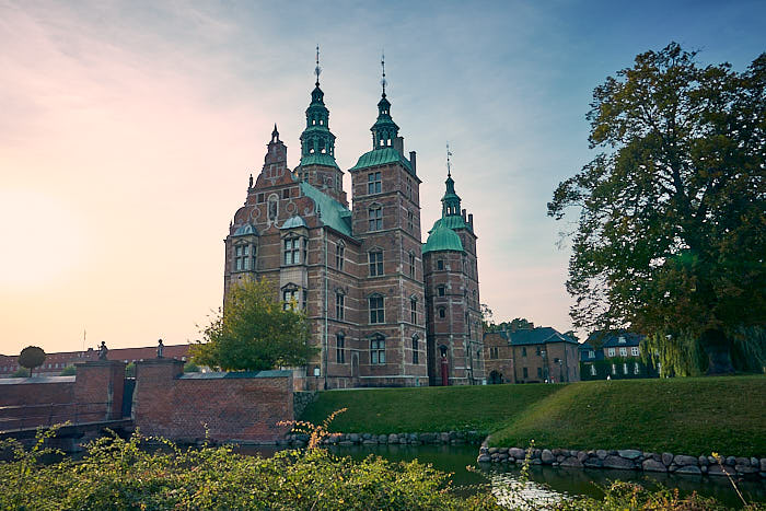 Panorama Sonnenuntergang Rosenborg Slot Kopenhagen