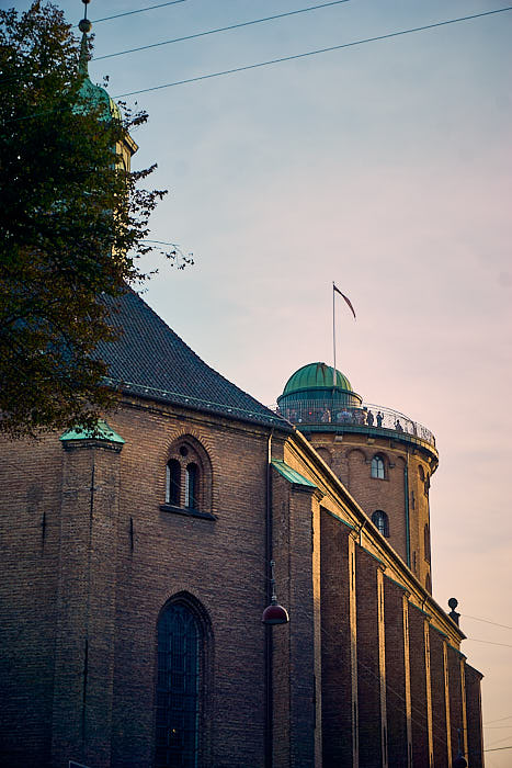 Rundetaarn Trinitatiskirche Kopenhagen Sonnenuntergang