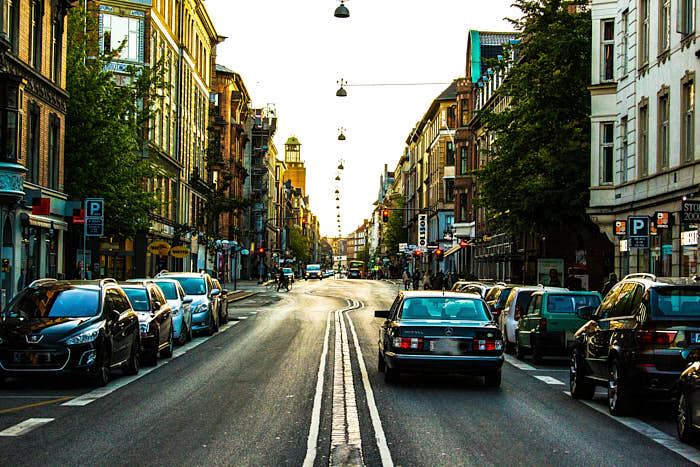 Straßenszene Frederiksberg in Kopenhagen